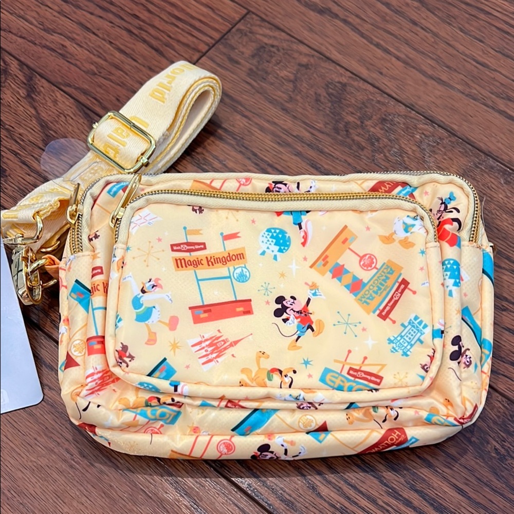 Disney World Yellow Crossbody Bag with Whimsical Design